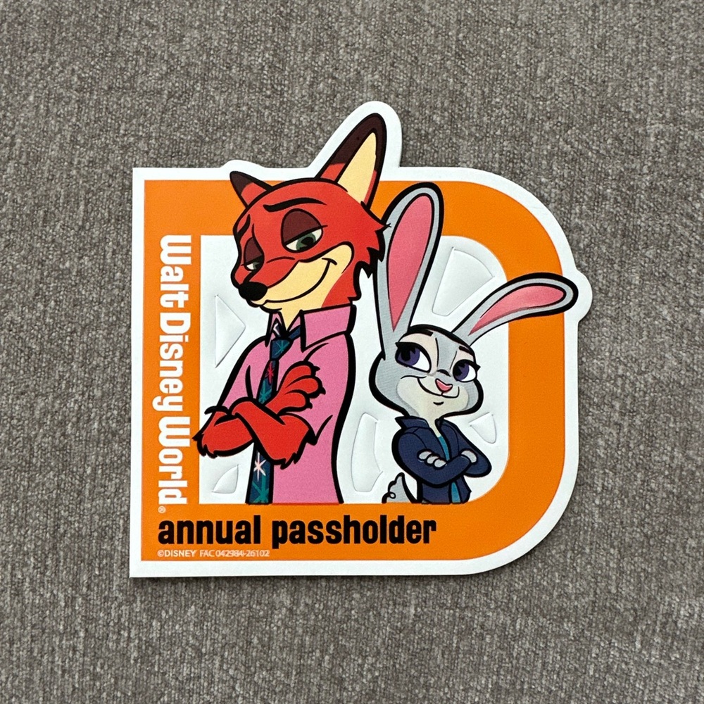 Zootopia Disney World Annual Passholder Ref Magnet